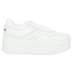 CELINE 2021 Sneakers basse con zeppa in pelle di vitello con effetto ottico EU38
