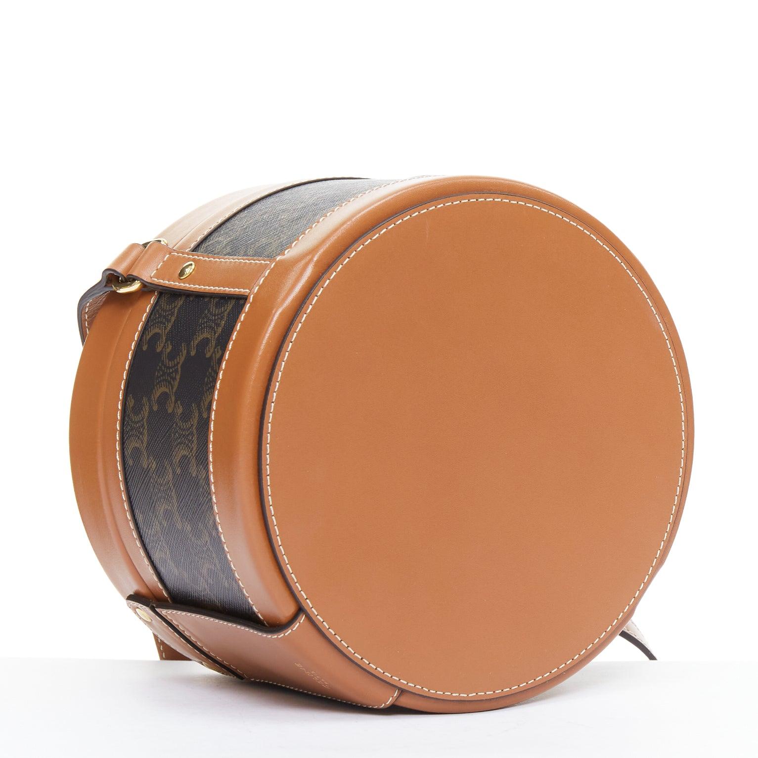 CELINE 2021 Tambour brown Triomphe crossbody circe bag Blackpink Lisa For Sale 1