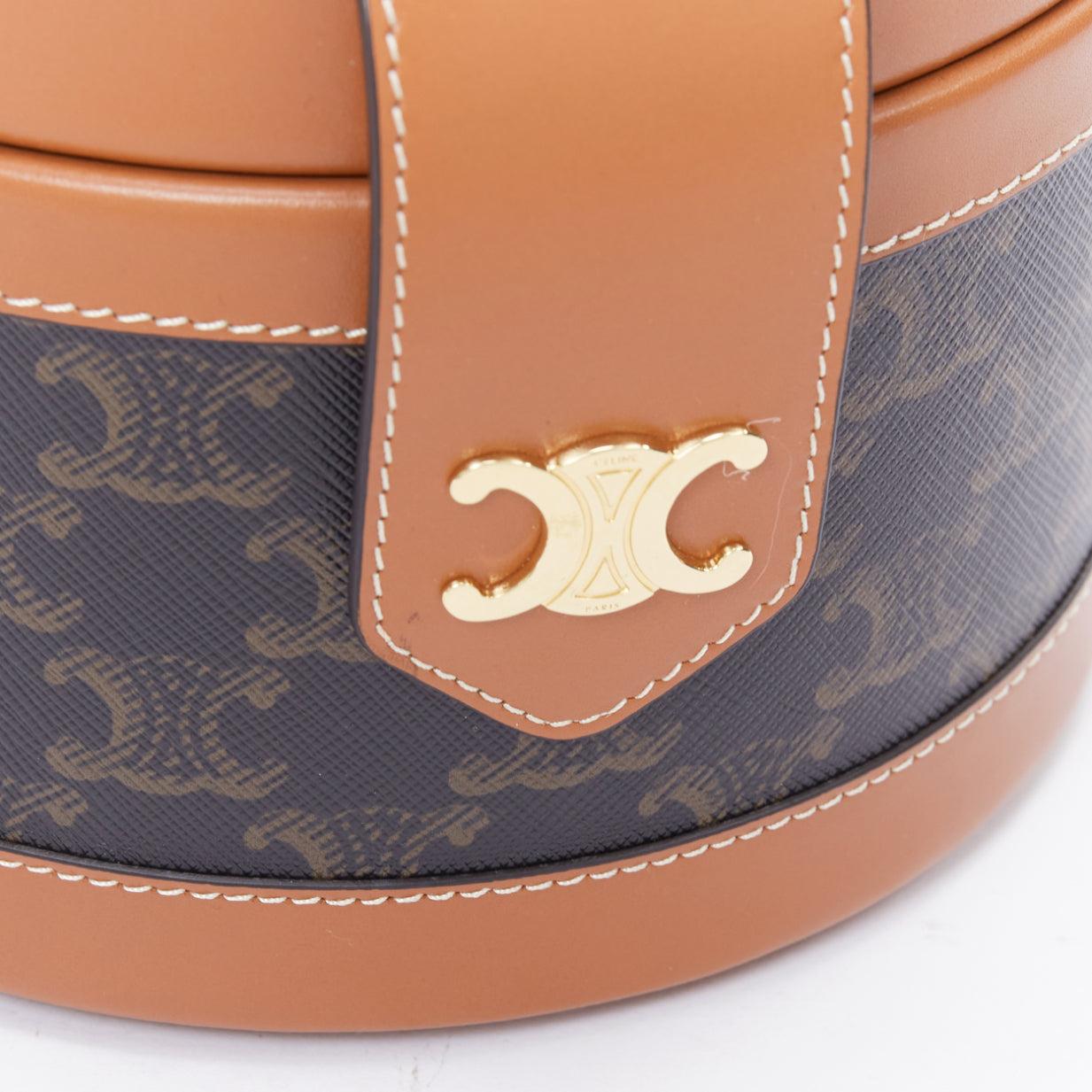 CELINE 2021 Tambour brown Triomphe crossbody circe bag Blackpink Lisa For Sale 2