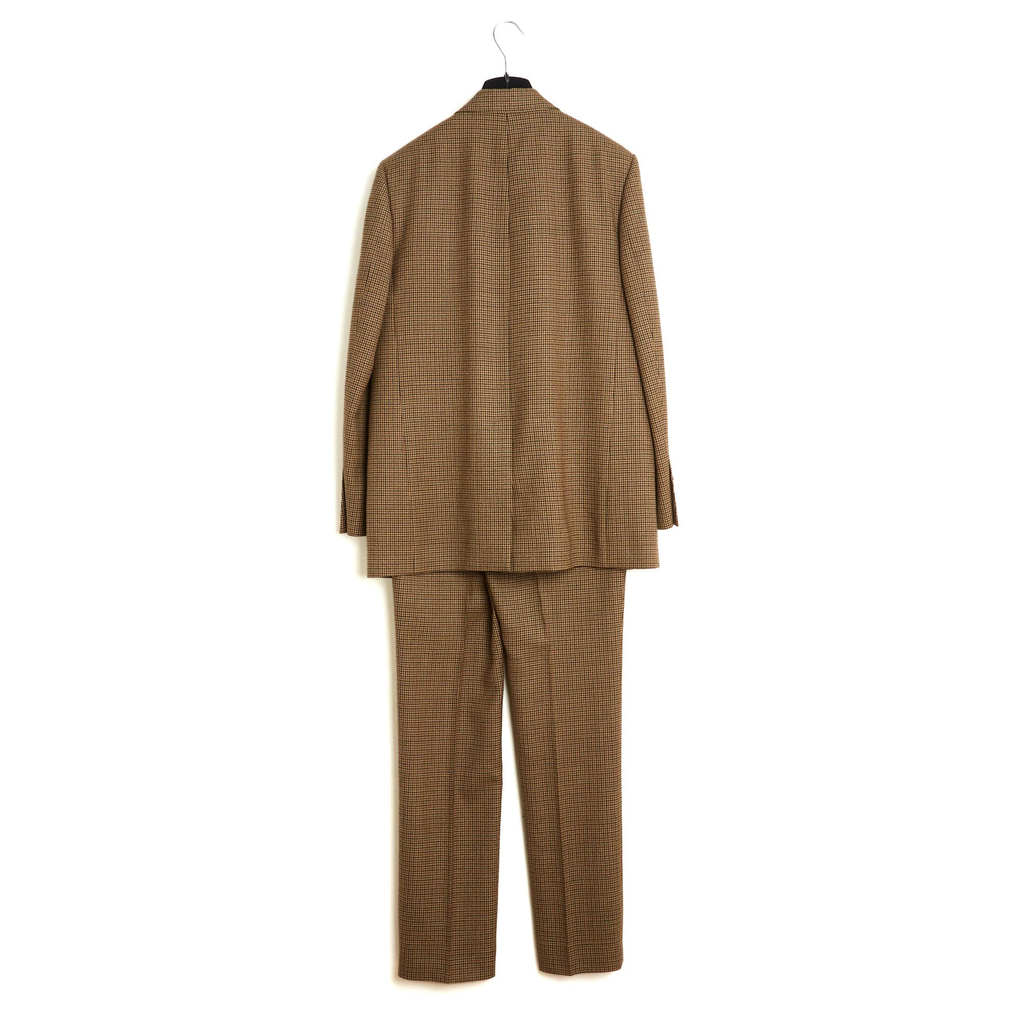 Marrone Celine 2021 Veste Tailleur FR38 Checkered Oversized Blazer Pants UK10 US8 Céline in vendita