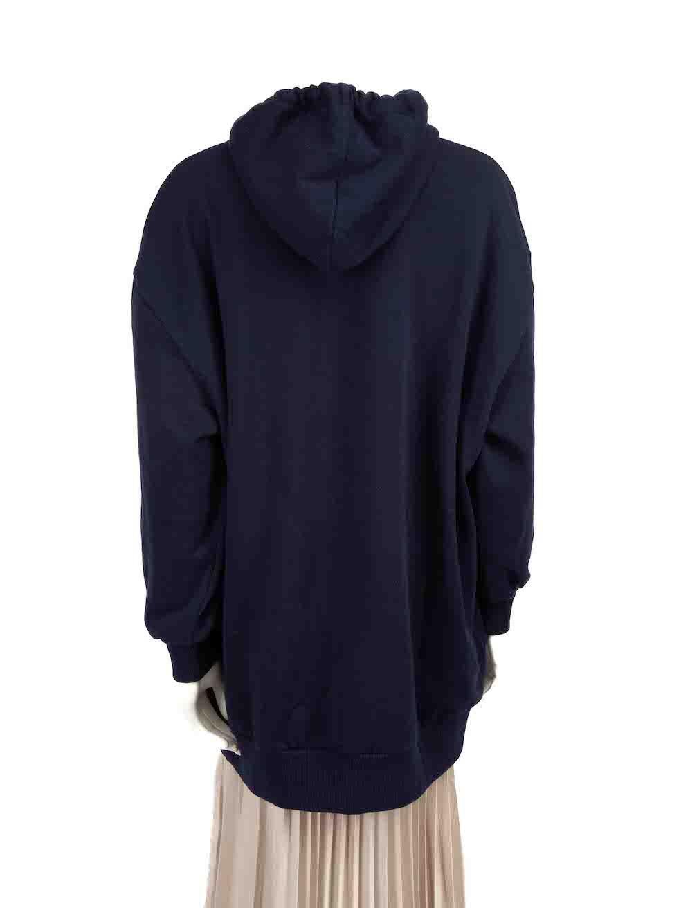Veste à capuche à imprimé graphique Céline 2022 Navy Taille S Bon état - En vente à London, GB