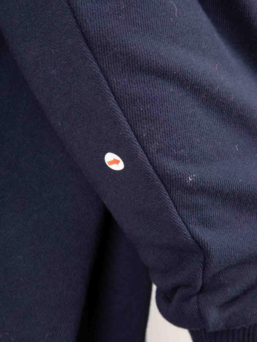 Veste à capuche à imprimé graphique Céline 2022 Navy Taille S en vente 1