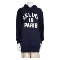 Céline 2022 Navy Graphic Print Hoodie Size S