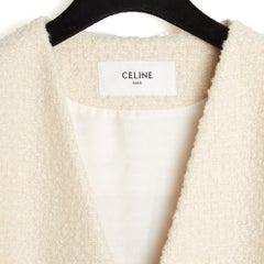 Celine 2022 Veste Ecru FR38 Slimane Oversized Cashmere Jacket UK10 US8 Céline