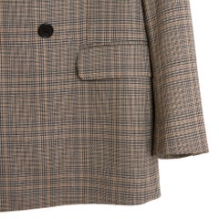 Celine 2022 Veste FR40 Slimane Giacca doppio petto a scacchi UK12 US8 Celine