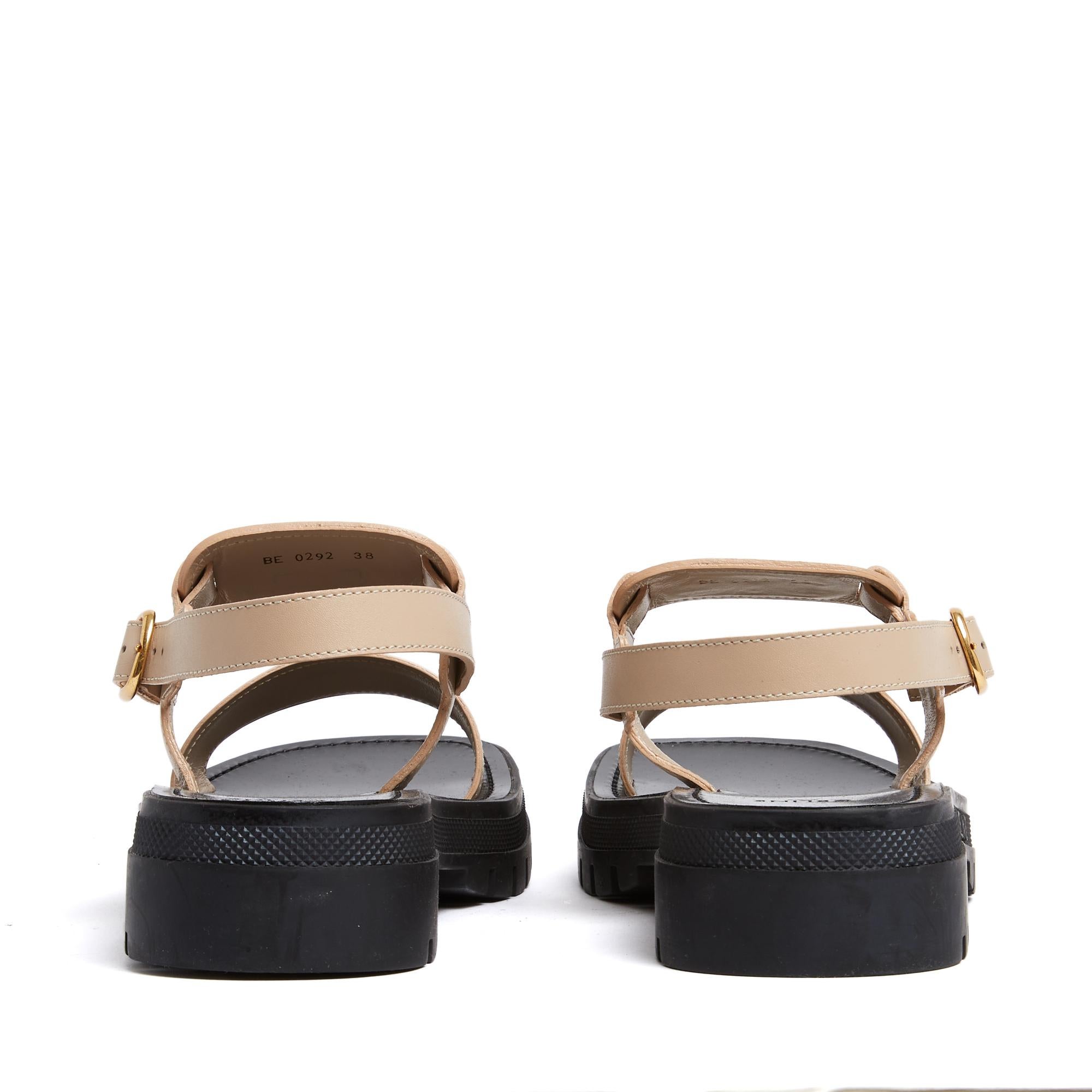 Celine 2023 Sandales Triomphe Clea EU38 Beige Platform Sandals UK5 US7.5 Céline Neuf - En vente à PARIS, FR