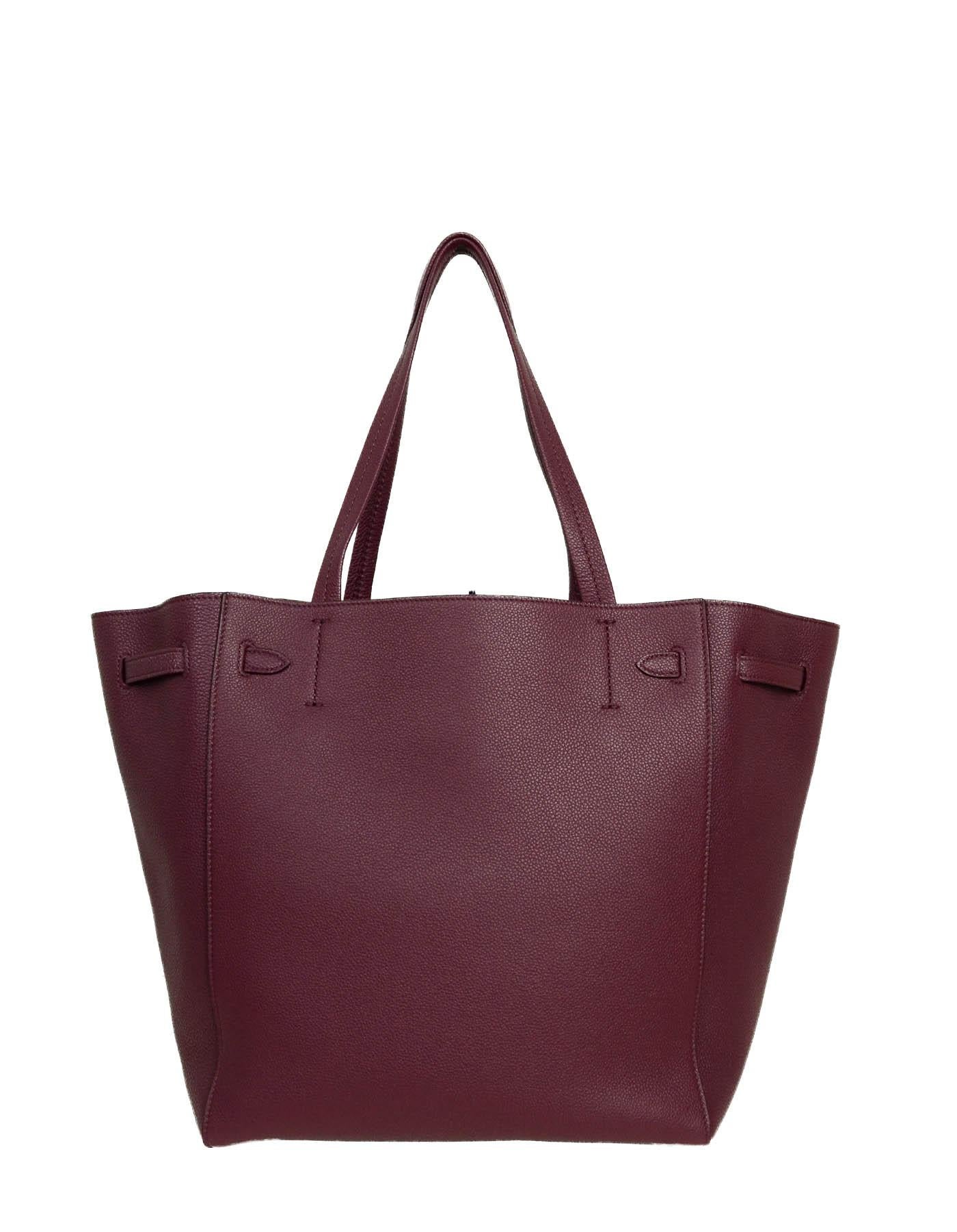 Nero Borsa Celine Acai in pelle di vitello Cintura piccola Cabas Phantom Tote