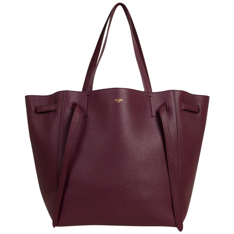 Celine Acai Calfskin Leather Small Belt Cabas Phantom Tote Bag For Sale ...