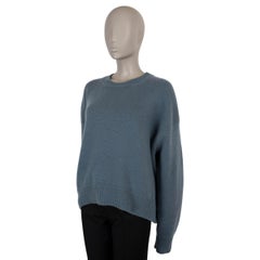 CELINE airforce blue cashmere 2018 OVERSIZED TECHNO LUX Sweater L