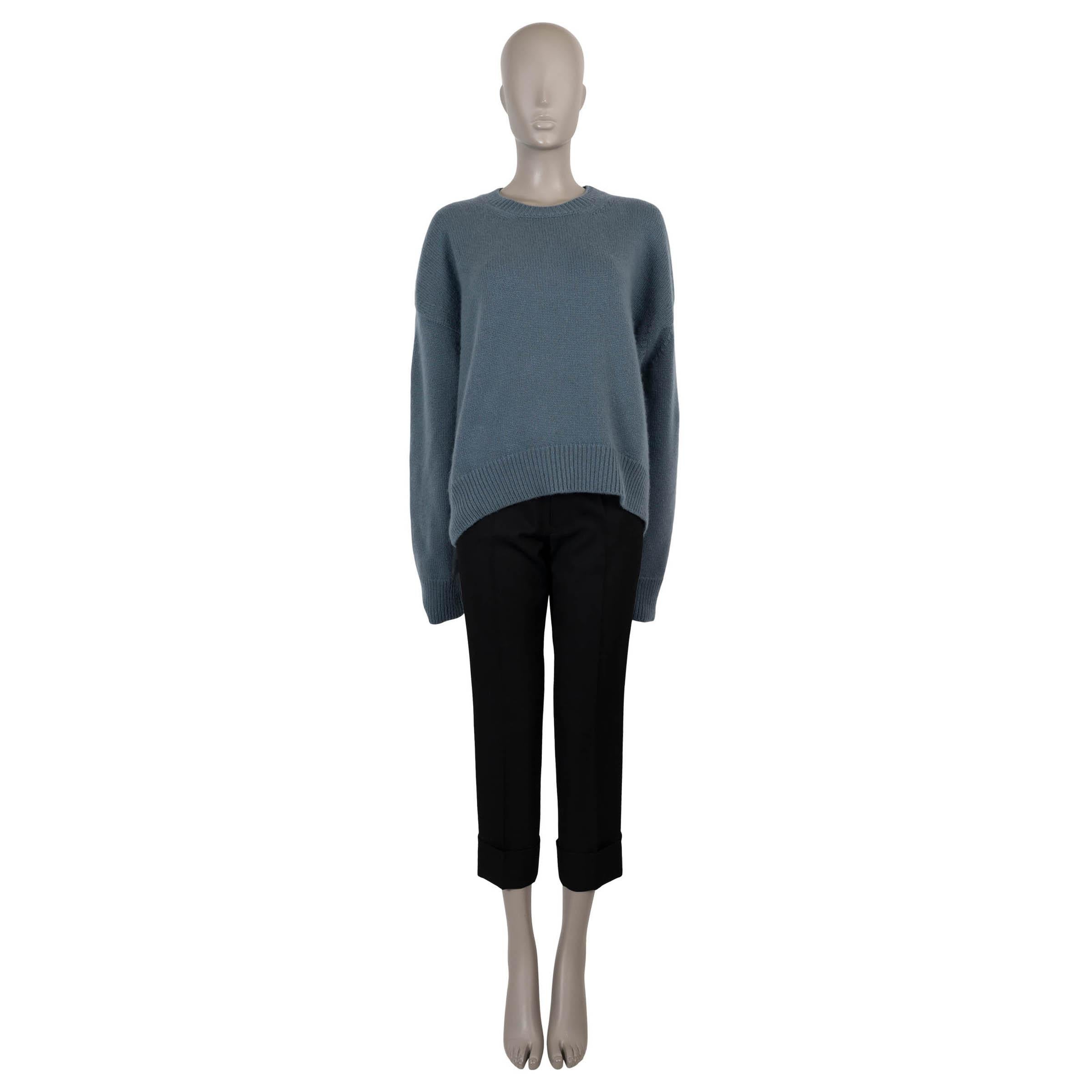 CELINE airforce blau kaschmir 2018 OVERSIZED TECHNO LUX Pullover L Damen im Angebot