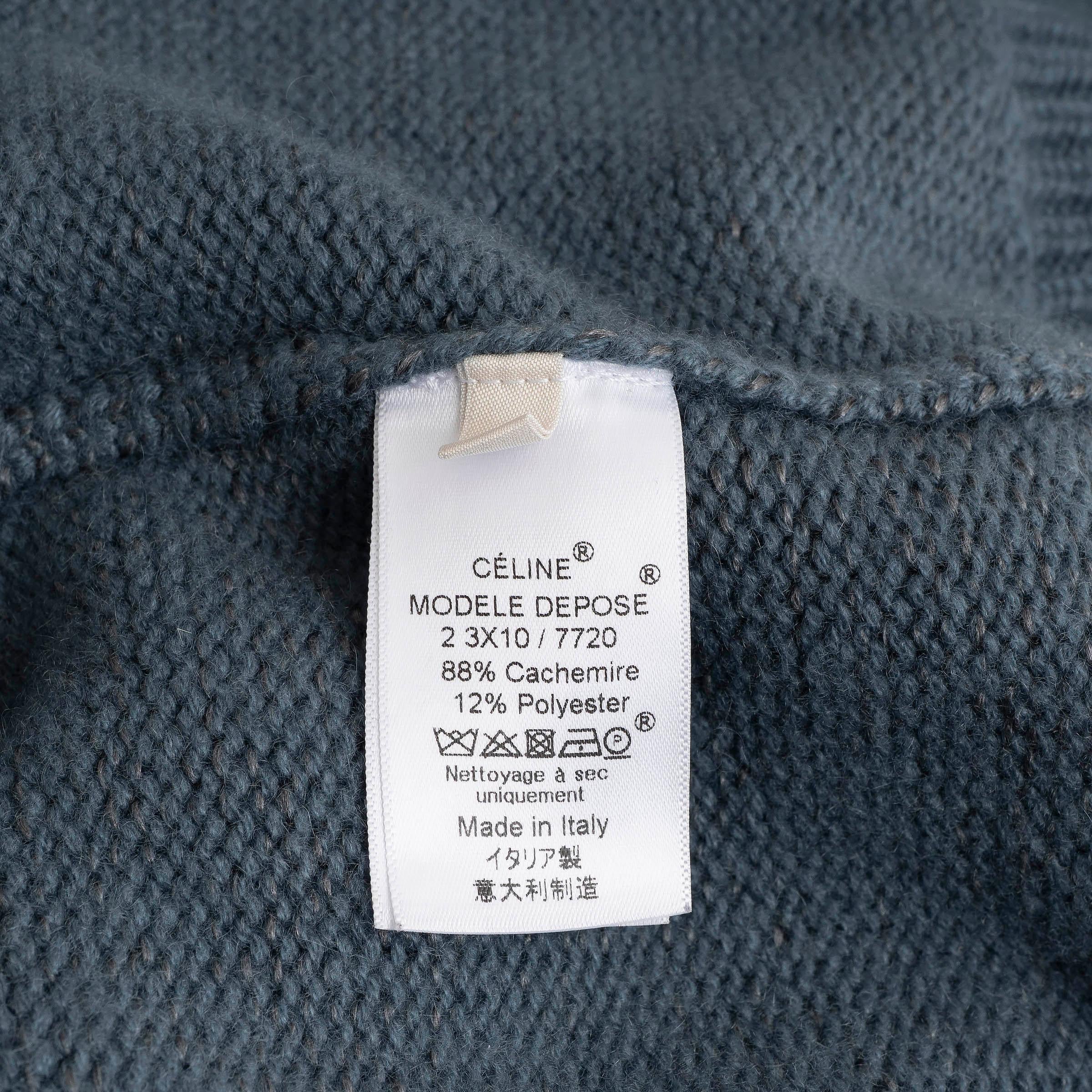 CELINE airforce blau kaschmir 2018 OVERSIZED TECHNO LUX Pullover L im Angebot 2