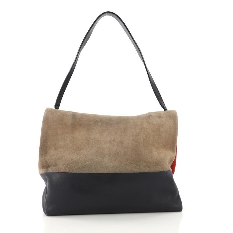 Brown Celine All Soft Tote Suede with Leather