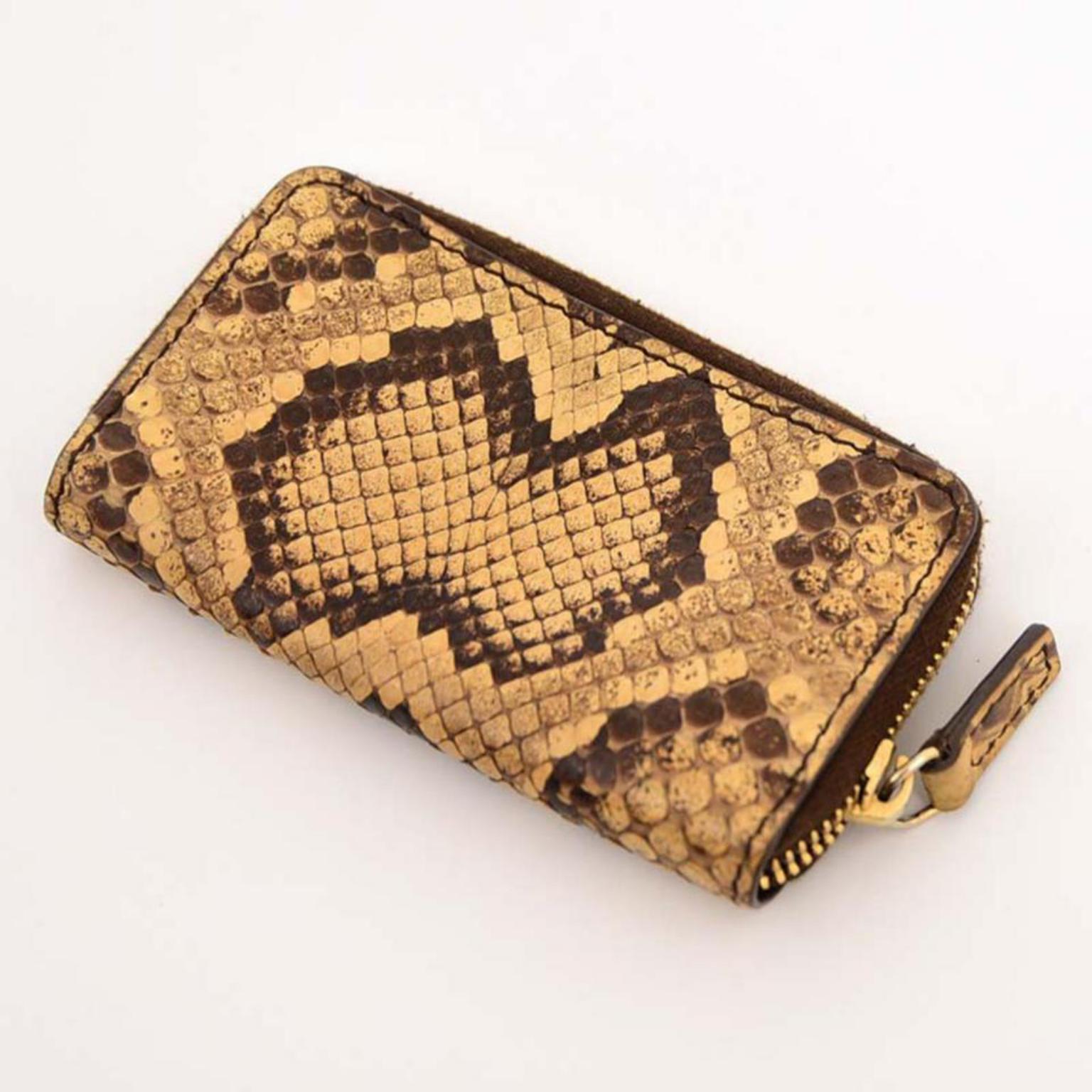 Céline Around Wallet 226389 Python Clutch For Sale 4