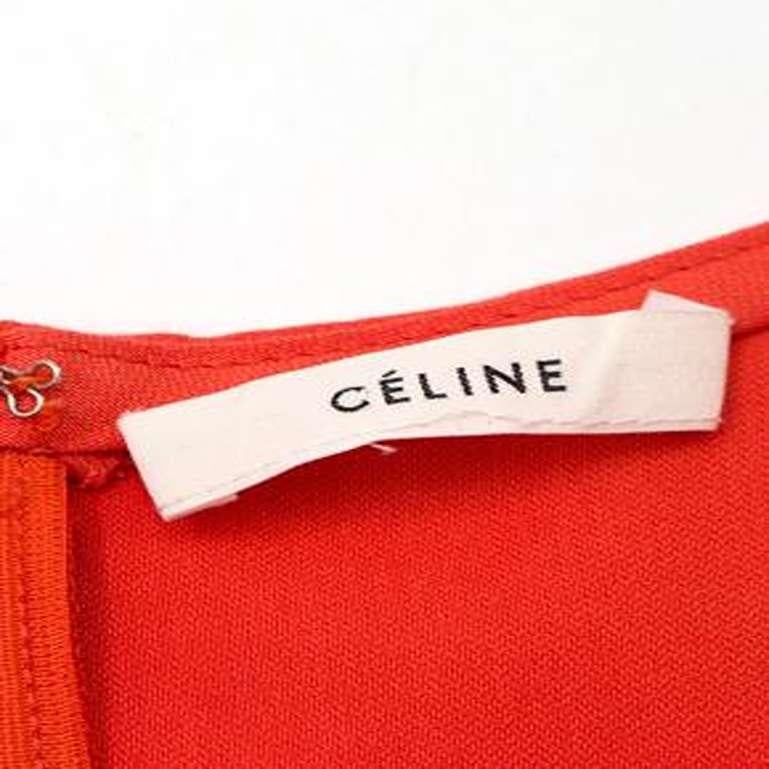 Celine Asymmetric Structured Silk-Blend Pleated Top In Good Condition For Sale In London, GB