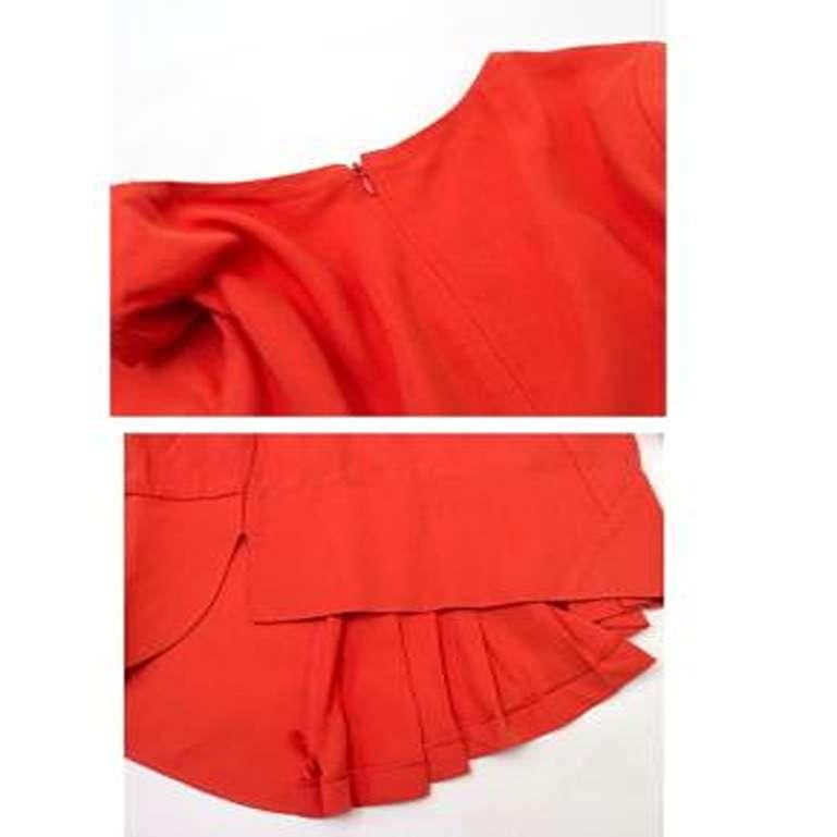Celine Asymmetric Structured Silk-Blend Pleated Top For Sale 5
