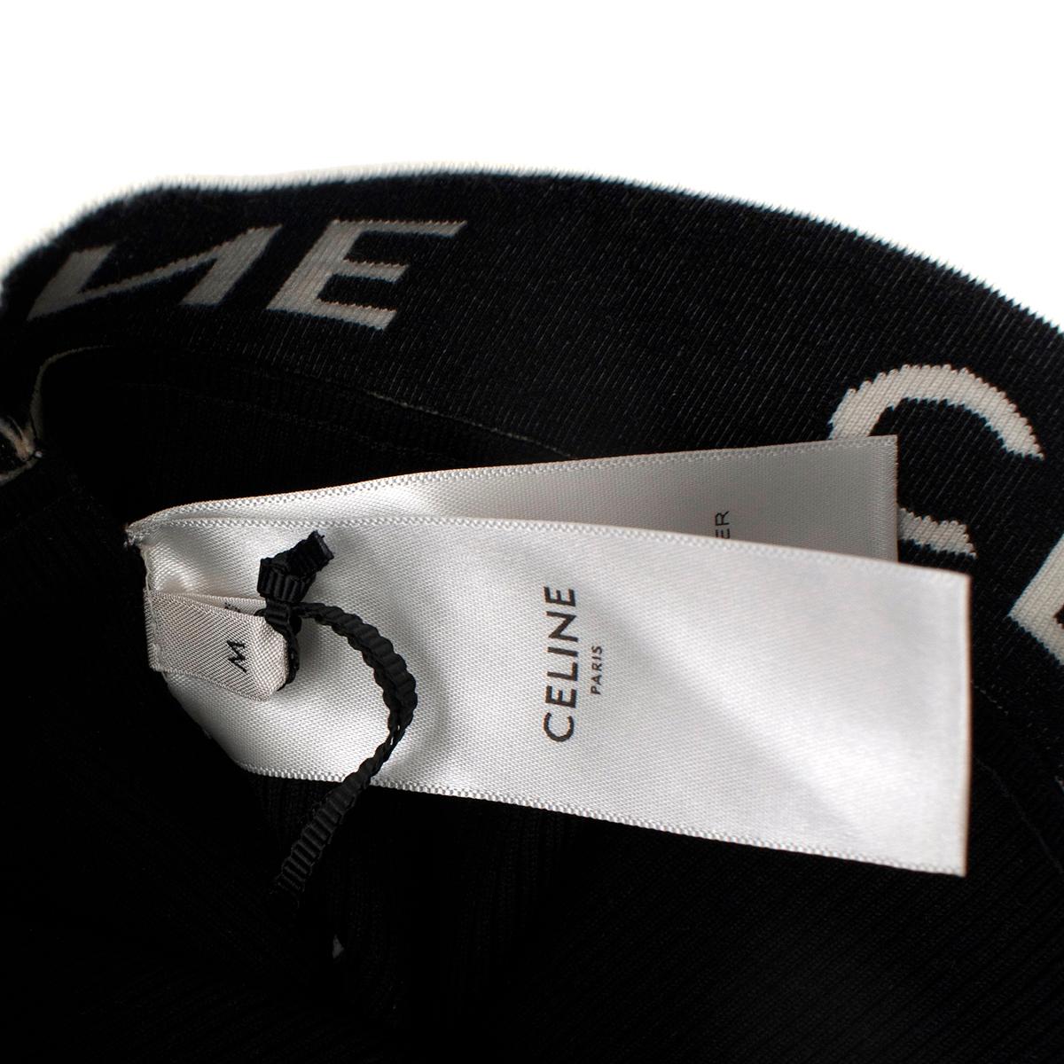 Celine Athletic Schwarzes Sportarmband aus Baumwollstrick - Größe M Ausverkauft - Us Größe 8 im Angebot 1