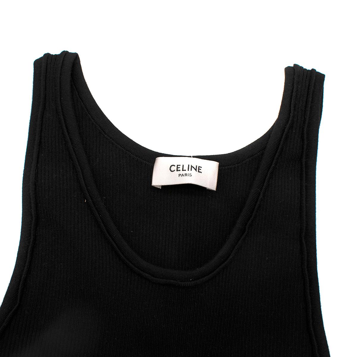 Women's Celine Athletic Cotton Knit Black Sports Bra - Size M Sold Out - Us size 8 For Sale