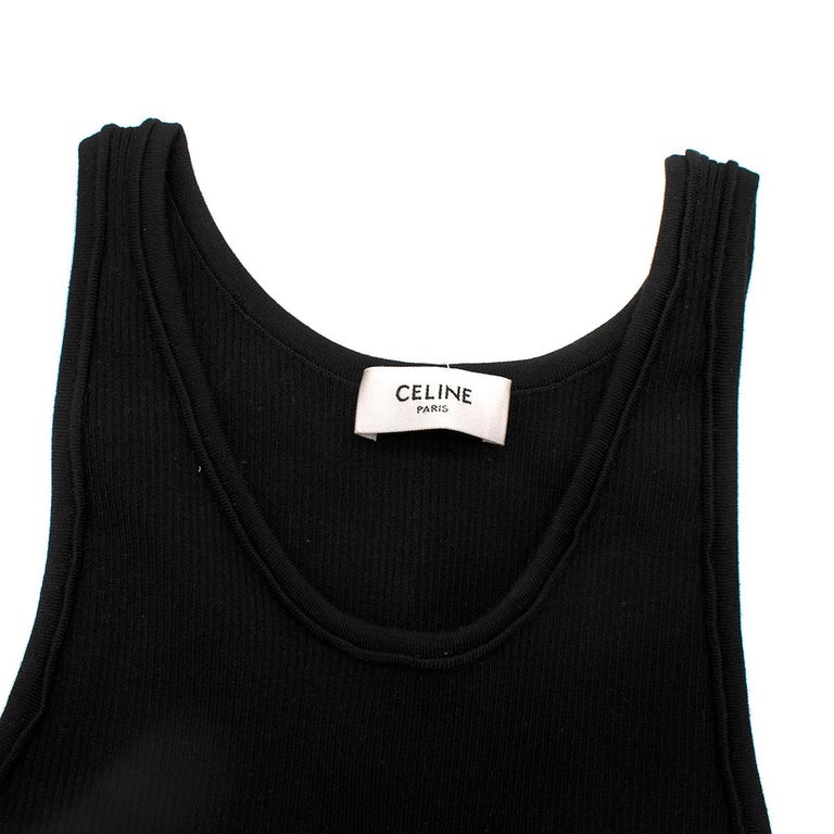 Celine Athletic Cotton Knit Black Sports Bra - Size M Sold Out