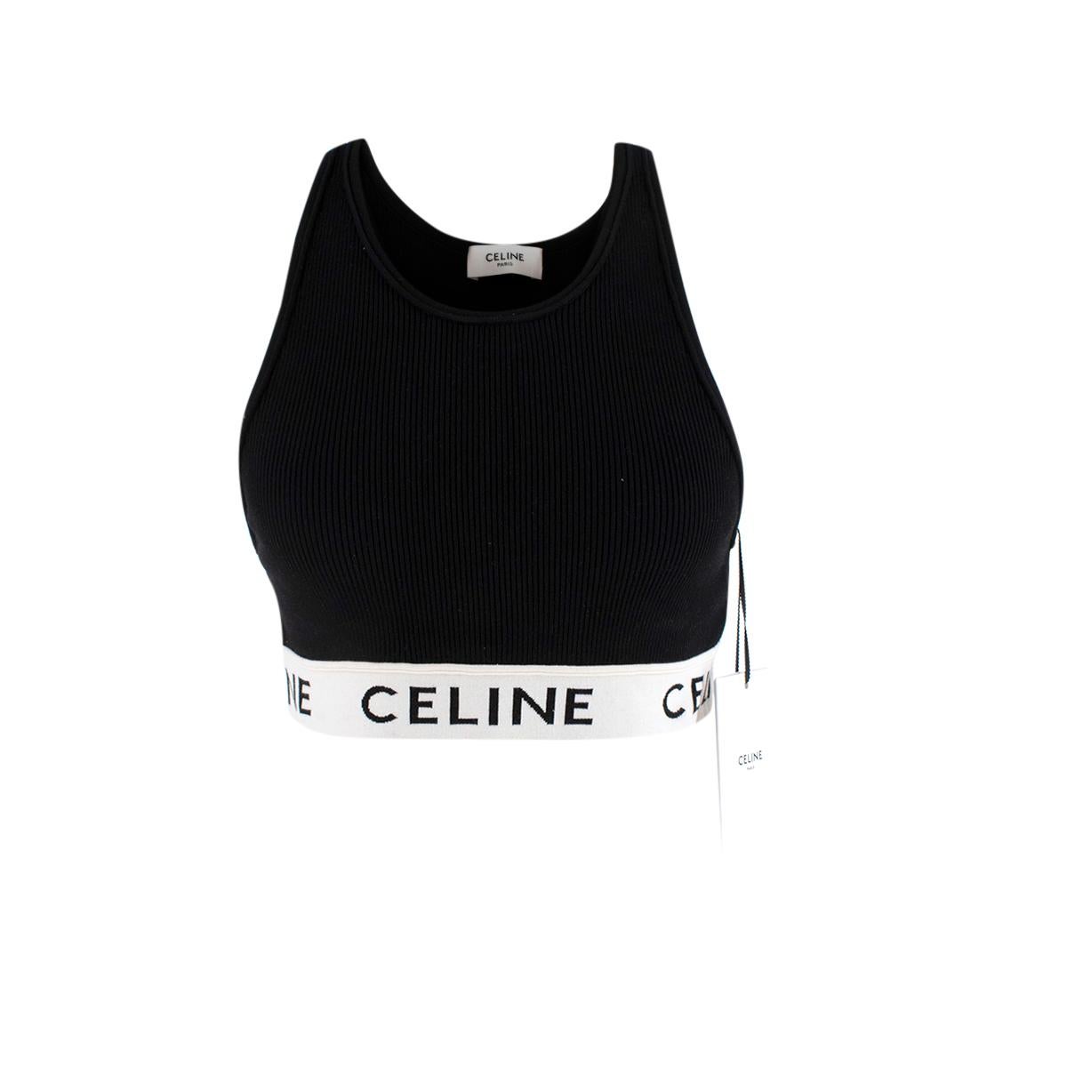 Celine Athletic Schwarzes Sportarmband aus Baumwollstrick - Größe M Ausverkauft - Us Größe 8 im Angebot 4