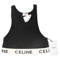 Celine Athletic Schwarzes Sportarmband aus Baumwollstrick - Größe M Ausverkauft - Us Größe 8