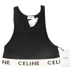 CELINE BRA IN ATHLETIC MESH - BLACK / CREAM