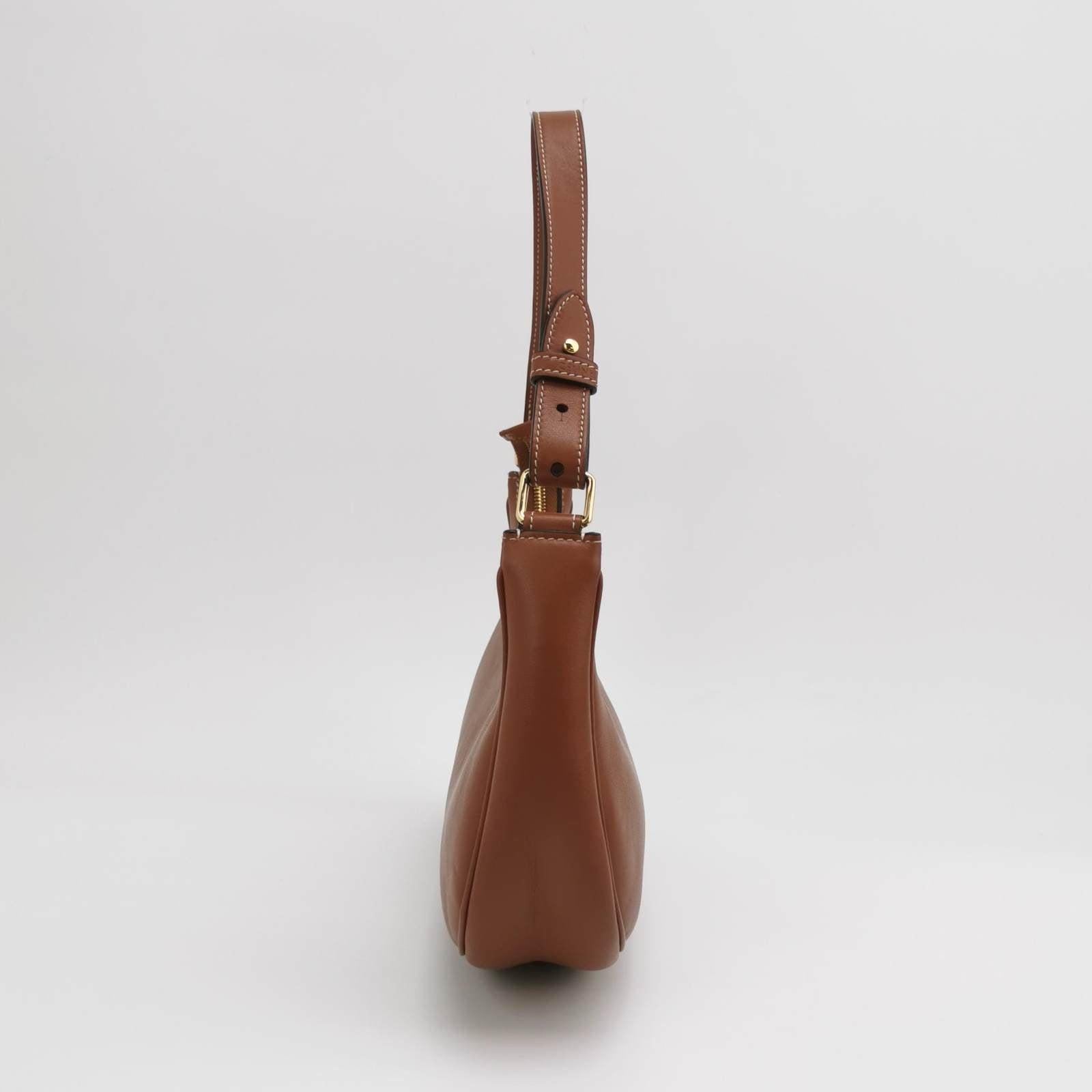 Celine Ava Hobo Natural Tan Brown Leather Shoulder Bag In Good Condition In AUBERVILLIERS, FR