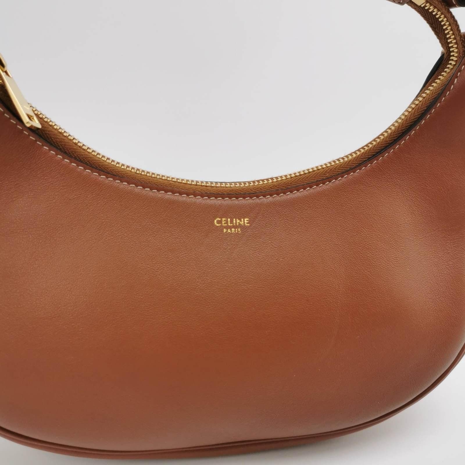 Celine Ava Hobo Natural Tan Brown Leather Shoulder Bag 1