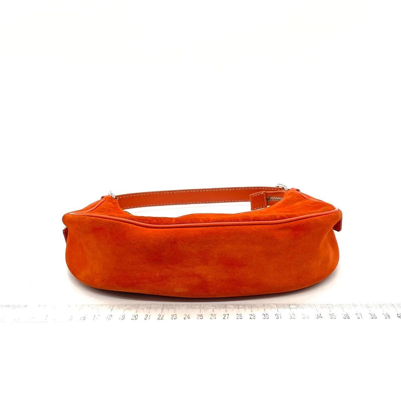 Celine Ava Hobo Naranja Ante Piel Bolso Vintage en Bueno estado para la venta en AUBERVILLIERS, FR