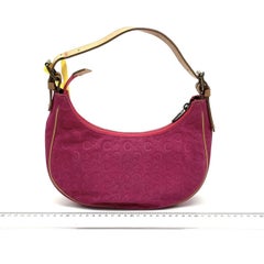 Celine Ava Hobo Pink Fuschia Suede Leather Vintage Shoulder Bag