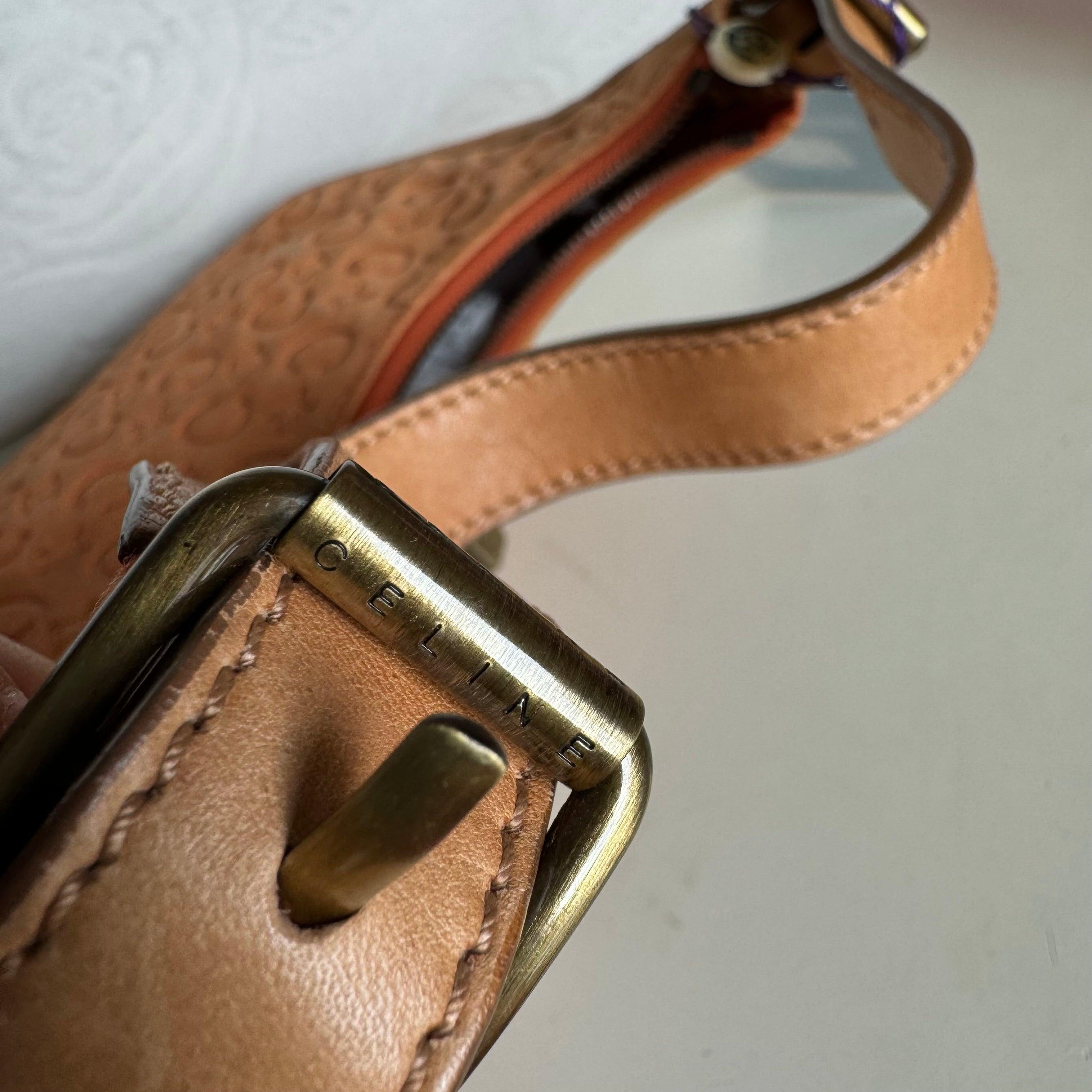 Celine Ava Hobo Pumpkin Camel Suede Leather Shoulder Bag For Sale 5