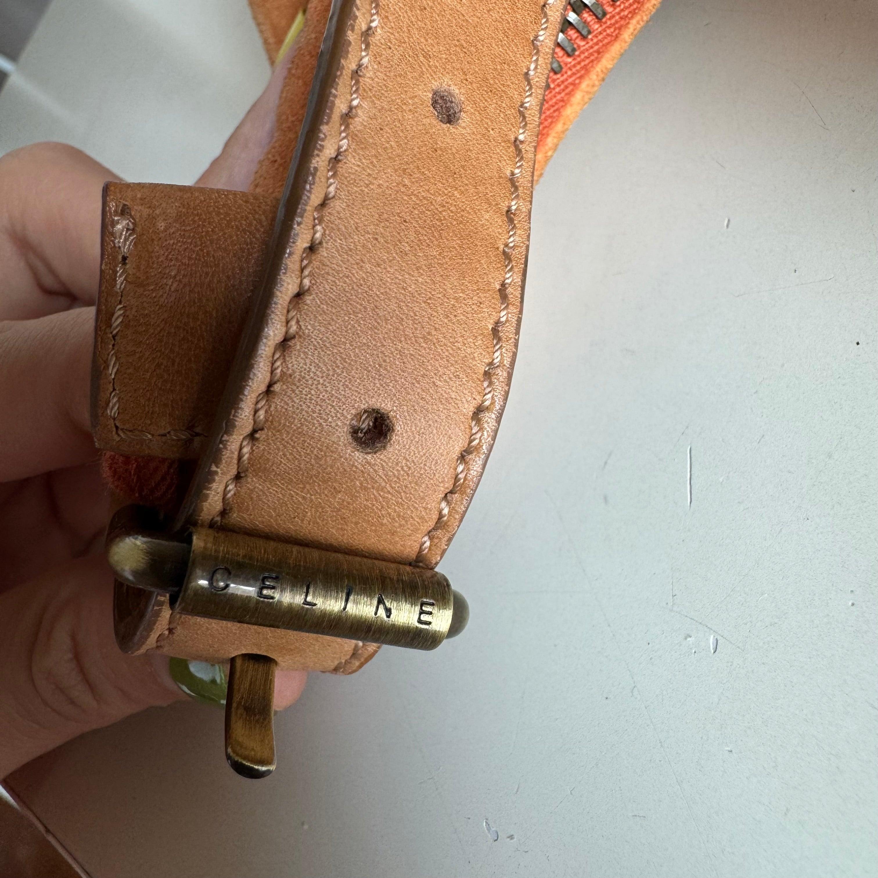 Celine Ava Hobo Pumpkin Camel Suede Leather Shoulder Bag For Sale 6