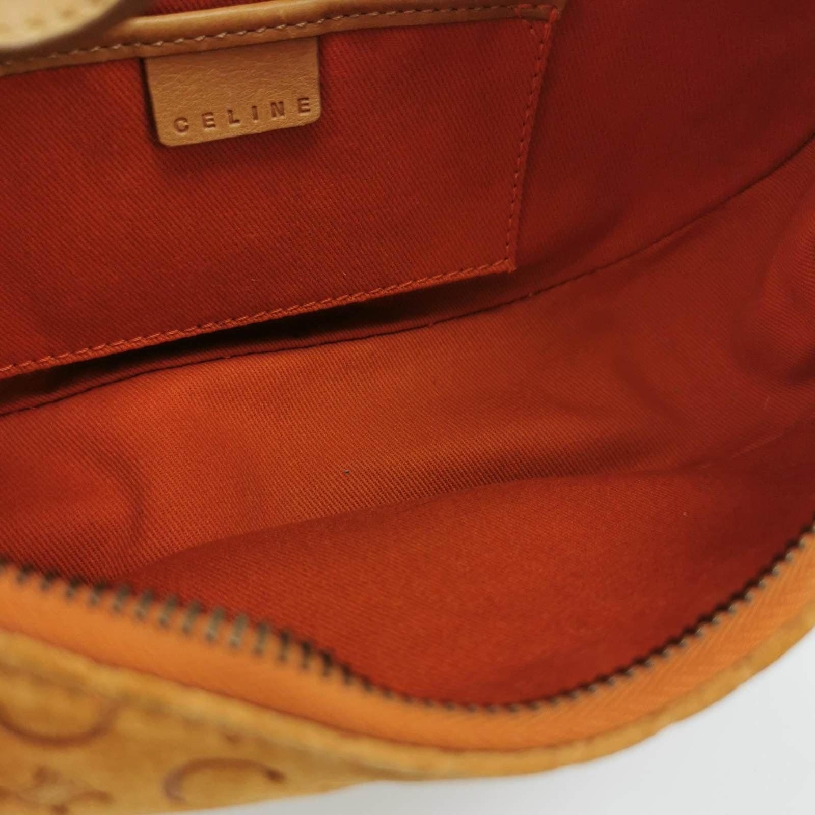 Celine Ava Hobo Pumpkin Caramel Brown Suede Leather Vintage Shoulder Bag 7