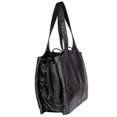 CELINE back leather TRI-FOLD Shoulder Bag