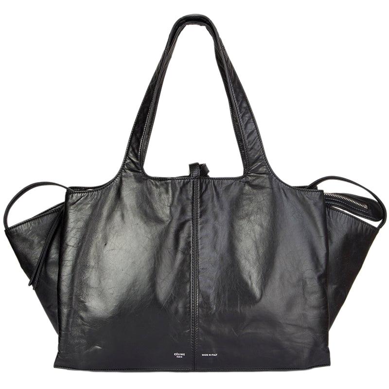 CELINE back leather TRI-FOLD Shoulder Bag