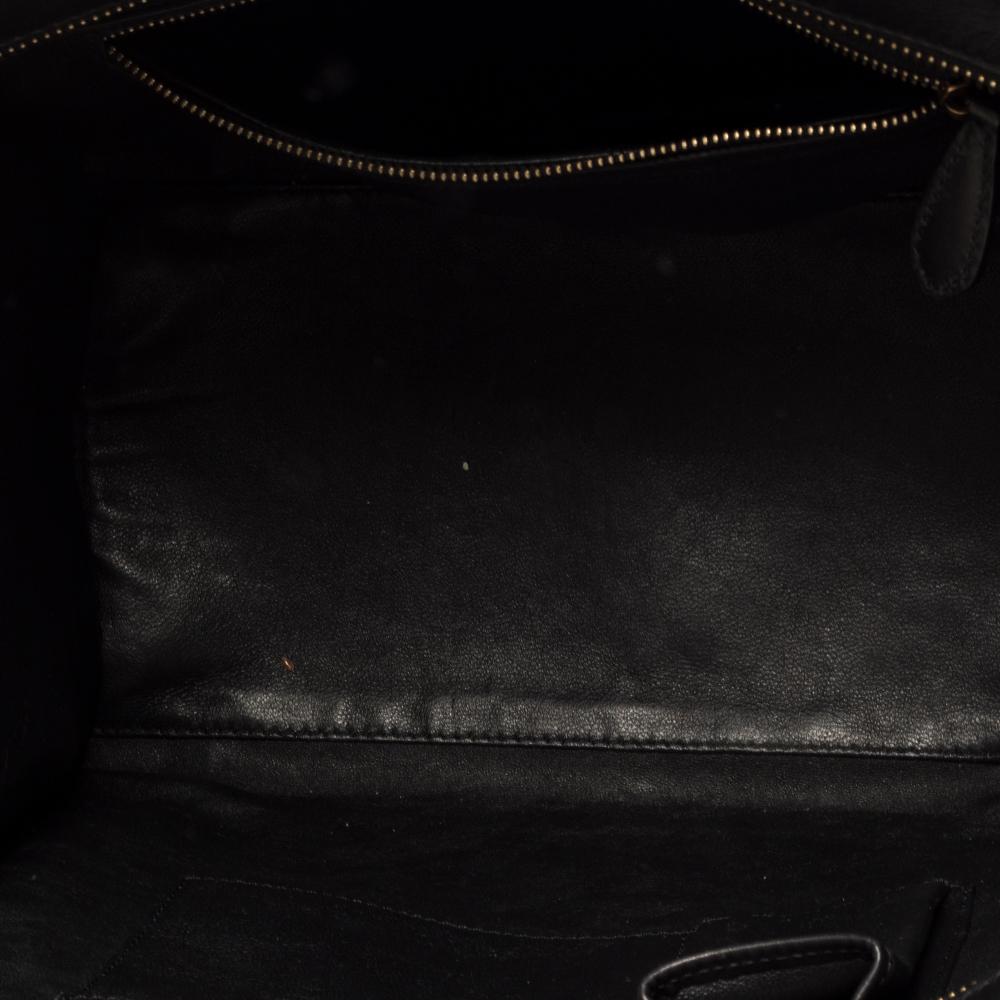 Celine Beige/Black Canvas and Leather Mini Luggage Tote 6