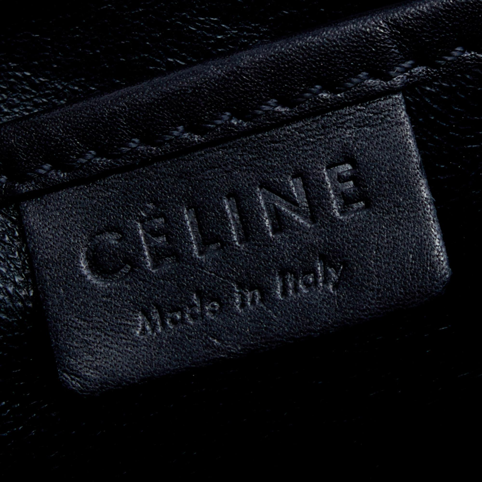 Celine Beige/Black Canvas And Leather Nano Luggage Tote In Good Condition In Dubai, Al Qouz 2