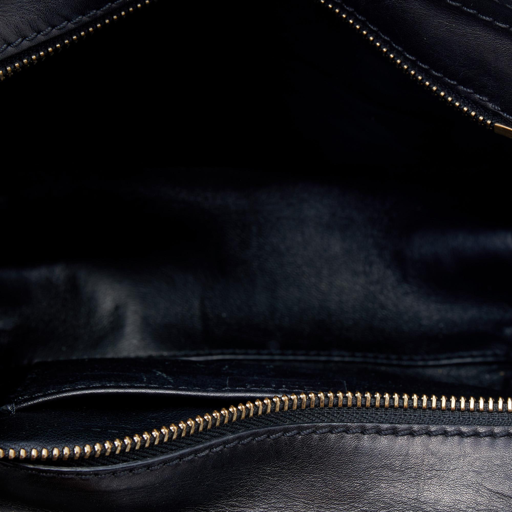 Women's Celine Beige/Black Canvas And Leather Nano Luggage Tote