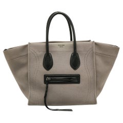 Celine Beige/Black Fabric Medium Phantom Luggage Tote