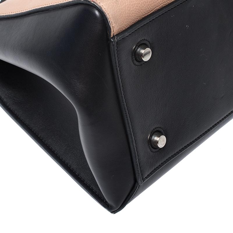 Celine Beige/Black Leather Medium Edge Bag 3