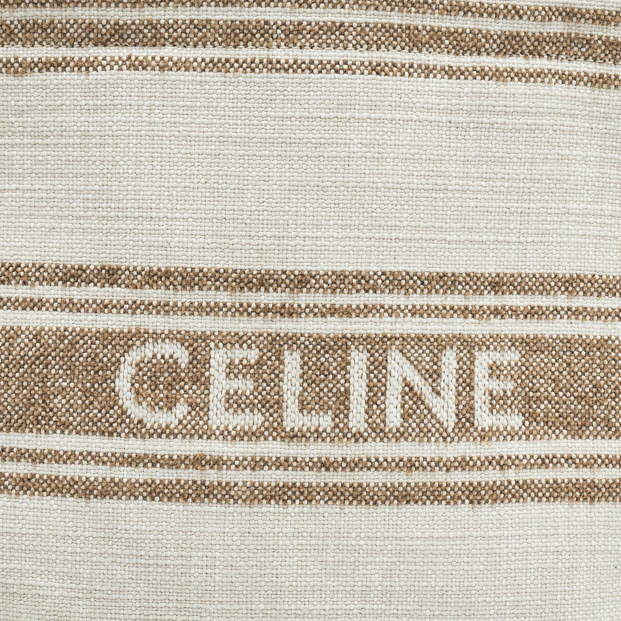 Celine Beige/Brown Striped Jacquard Cabas Thais Tote 3
