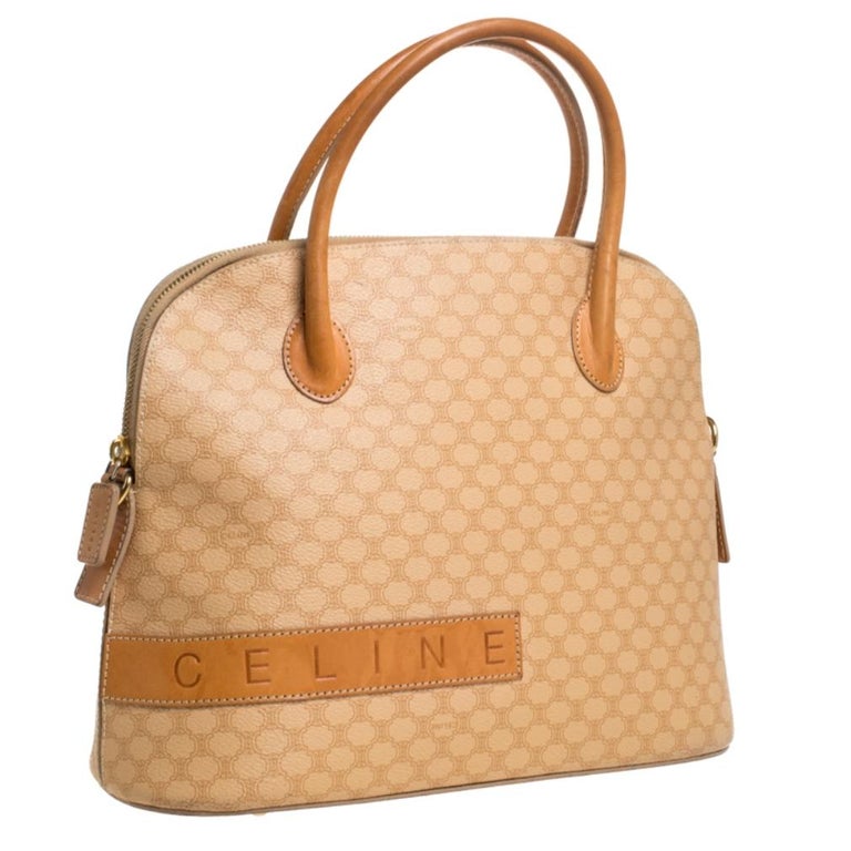Vintage Celine beige macadam blaison handbag with brown leather trimmi –  eNdApPi ***where you can find your favorite designer  vintages..authentic, affordable, and lovable.