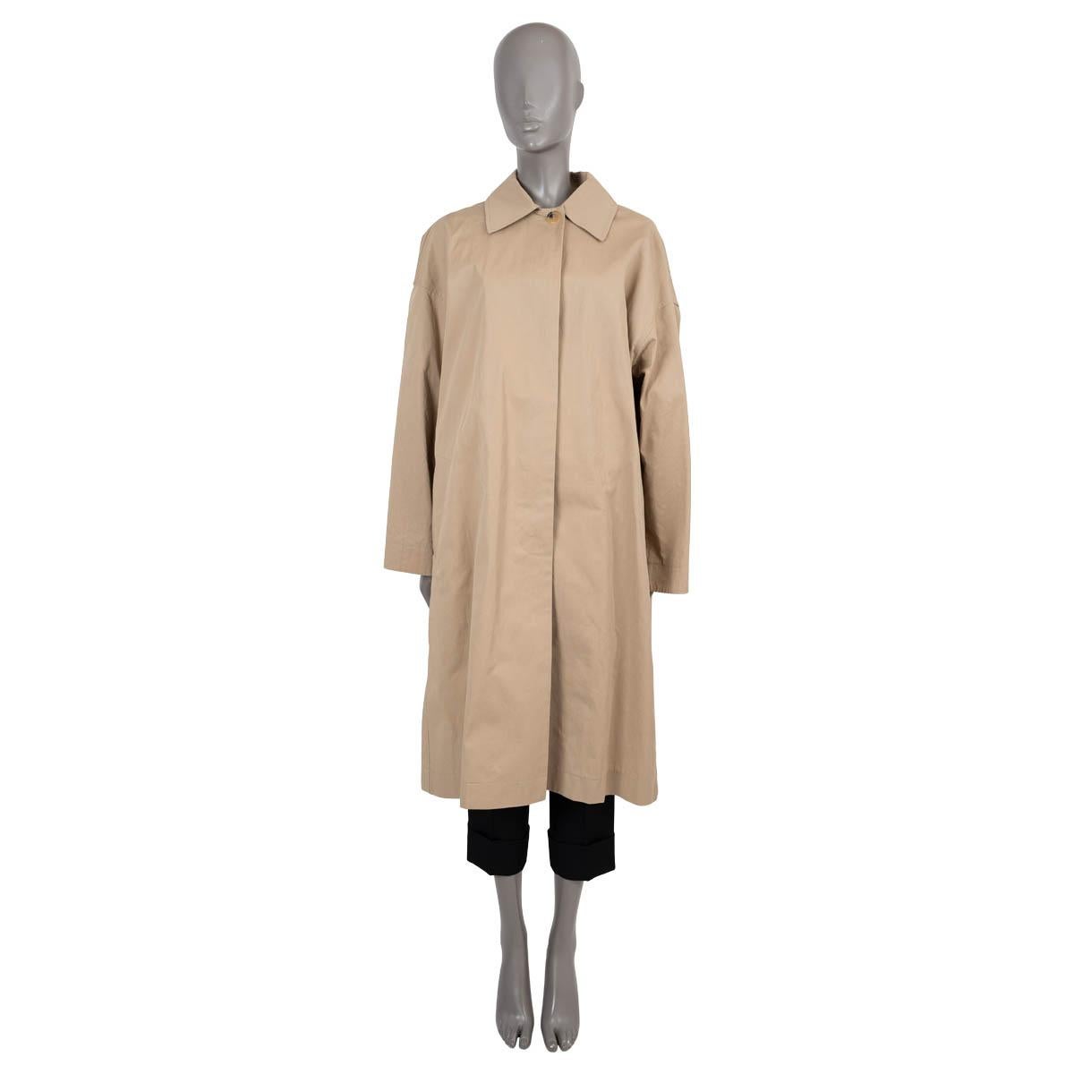Women's CELINE beige cotton 2016 OVERSIZED RAIN Coat Jacket 36 XS For Sale