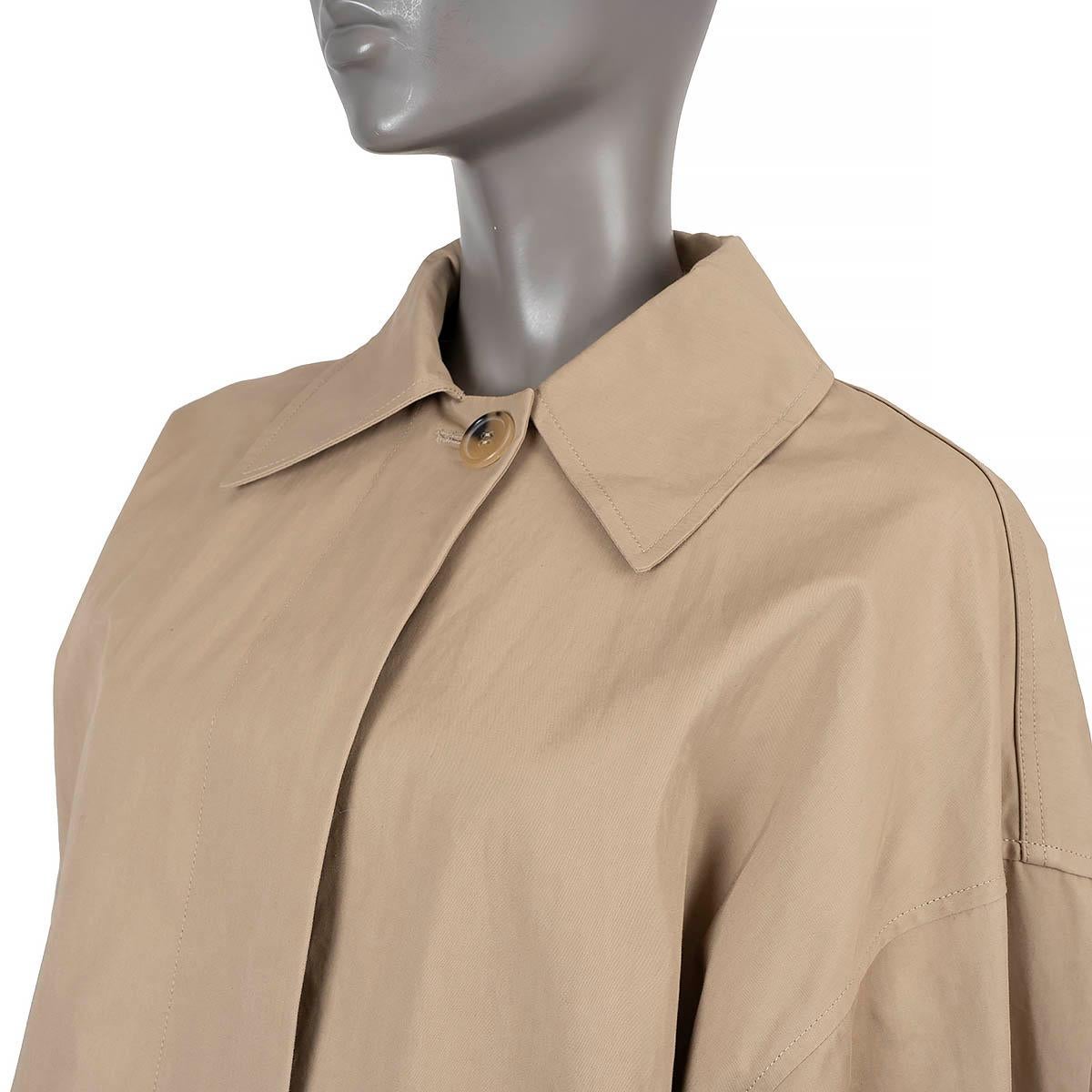 CELINE beige cotton 2016 OVERSIZED RAIN Coat Jacket 36 XS For Sale 1