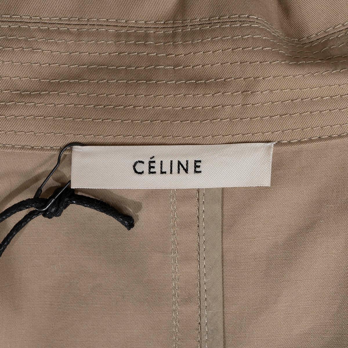 Céline Manteau beige en coton 2016 OVERSIZED RAIN Jacket 36 XS en vente 2