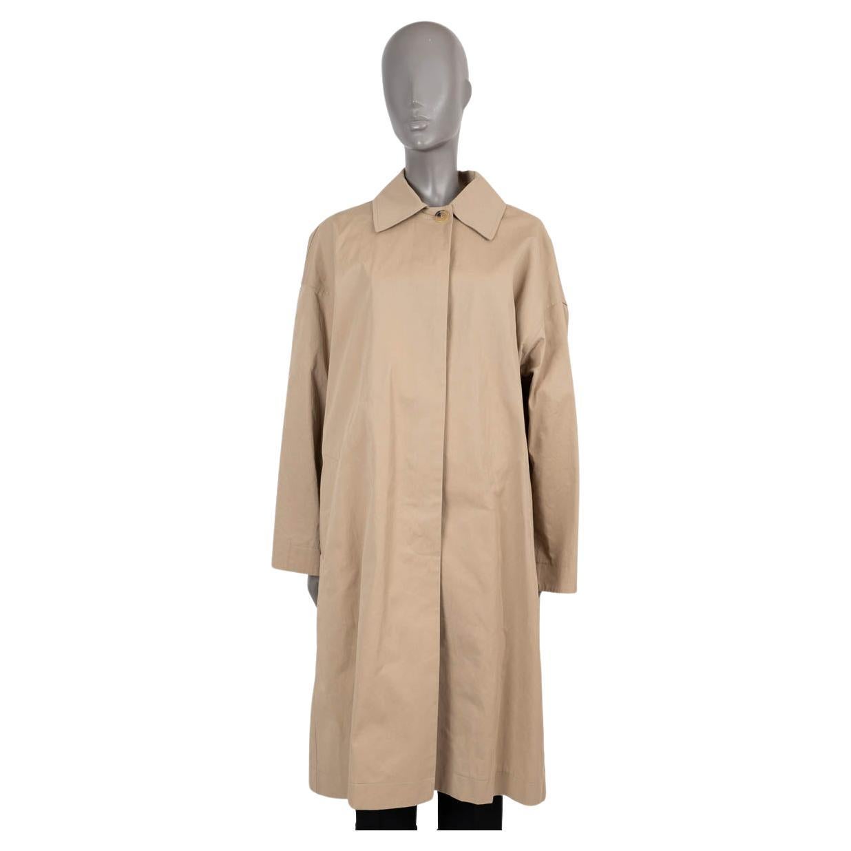 CELINE beige cotton 2016 OVERSIZED RAIN Coat Jacket 36 XS For Sale