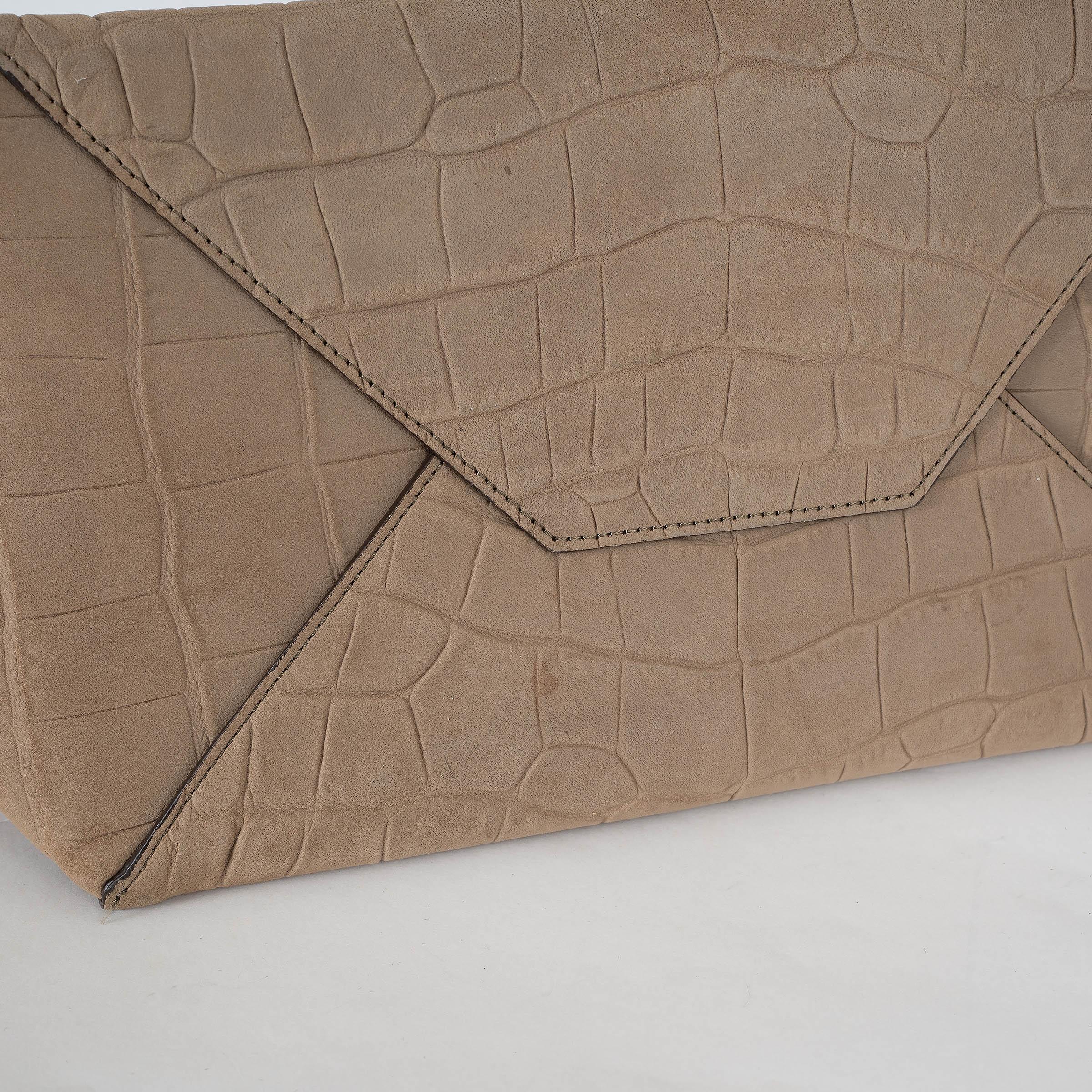 CELINE beige croc nubuck 2016 CABAS PHANTOM Tote Bag For Sale 2