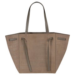 Céline - Sac fourre-tout CABAS PHANTOM beige croc nubuck 2016