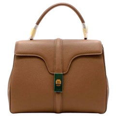 Celine Beige Genarbtes Kalbsleder Klein 16 Tasche