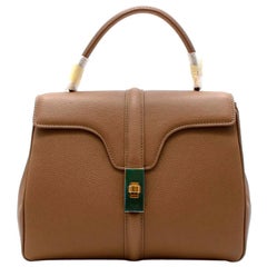 Celine Beige Grained Calfskin Small 16 Bag