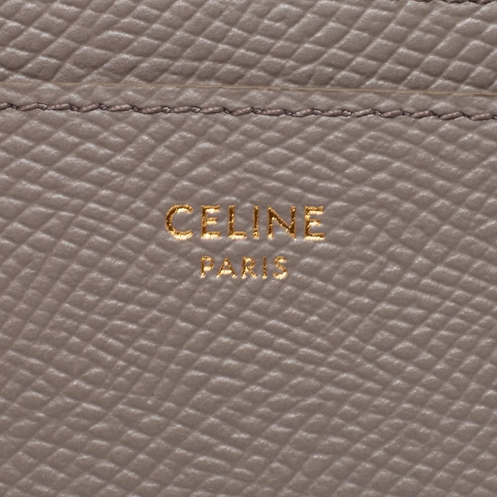Celine Beige Grained Leather Card Holder 1